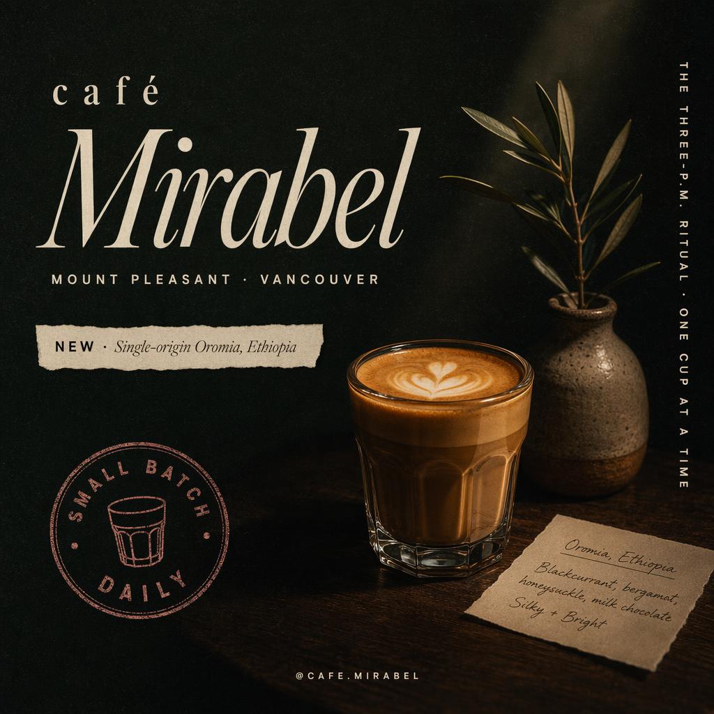 Café Mirabel · the 3pm cortado