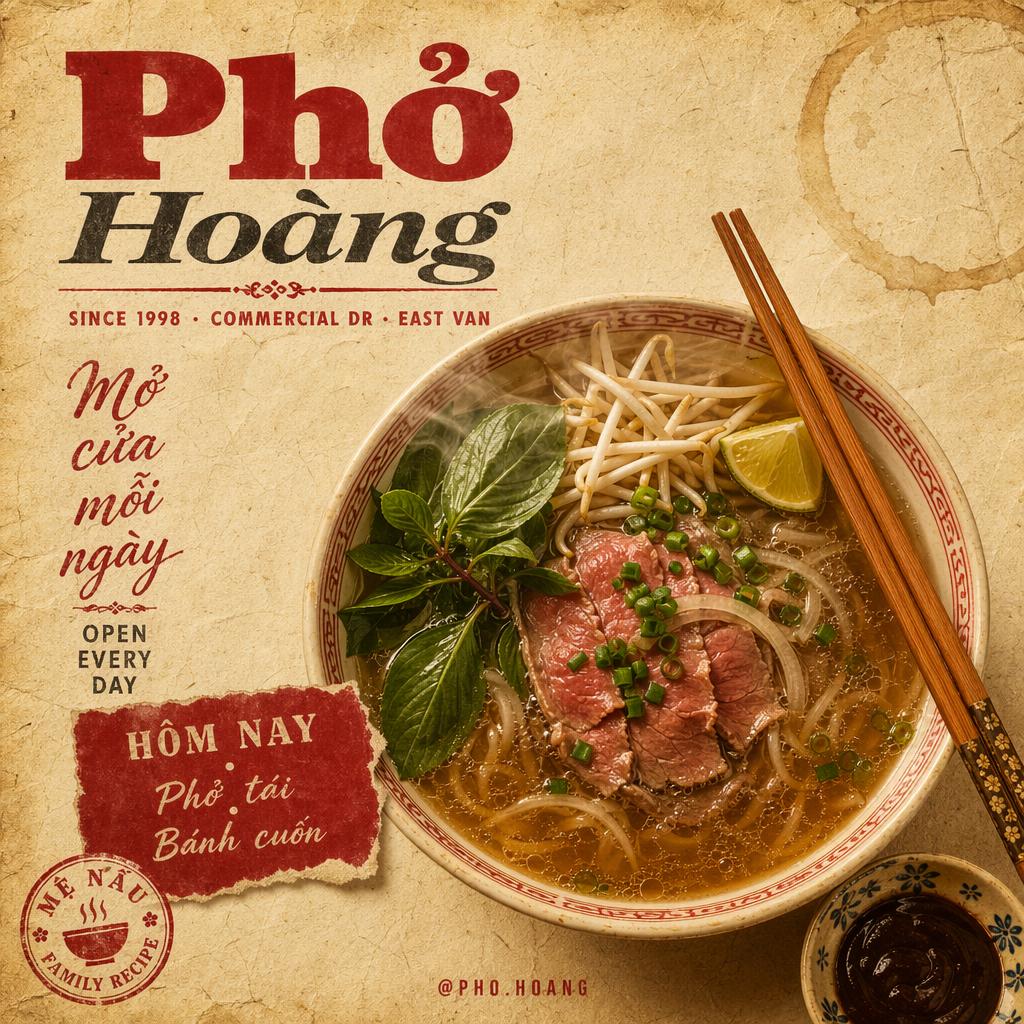 Phở Hoàng · opens at 11